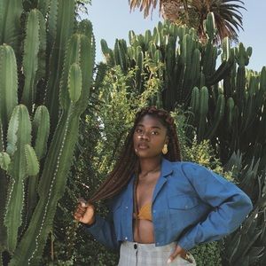 ASOS cropped denim shirt/Jacket HOLIDAY SALE
